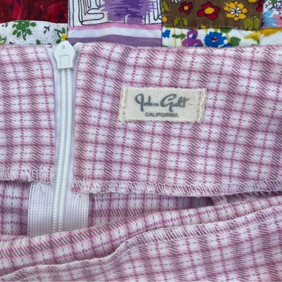John Galt Pink and White Plaid Mini Skirt - Picture 3 of 3